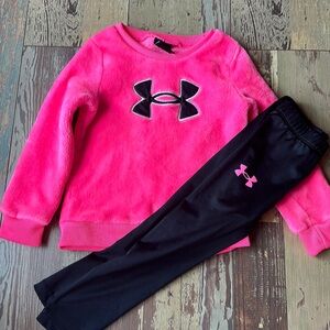 Girls Under Armour Sherpa Logo Pullover & Leggings set size 4